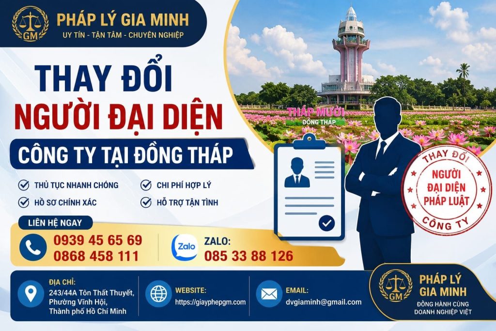 Thay Đổi Người Đại Diện Công Ty Tại Đồng Tháp