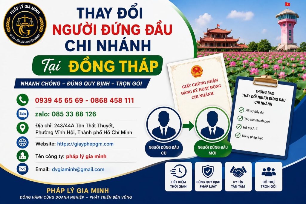 Thay Đổi Người Đứng Đầu Chi Nhánh Tại Đồng Tháp