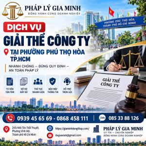 Dịch vụ giải thể công ty tại phường Phú Thọ Hòa TP.HCM