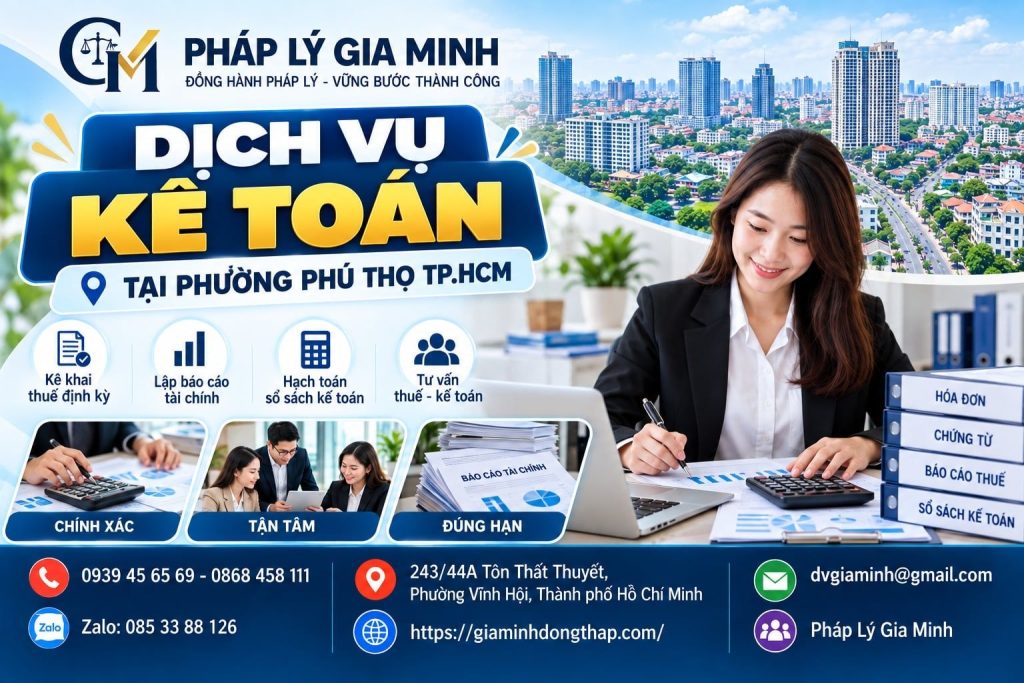 Dịch vụ kế toán tại phường Phú Thọ TP.HCM