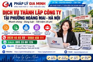 Dịch vụ thành lập công ty tại phường Hoàng Mai Hà Nội