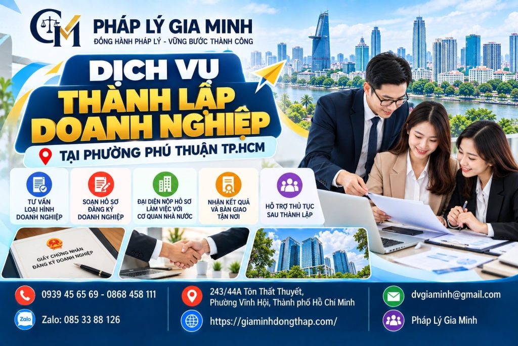 Dịch vụ thành lập doanh nghiệp tại phường Phú Thuận TPHCM 1 Dịch vụ thành lập doanh nghiệp tại phường Phú Thuận TP.HCM