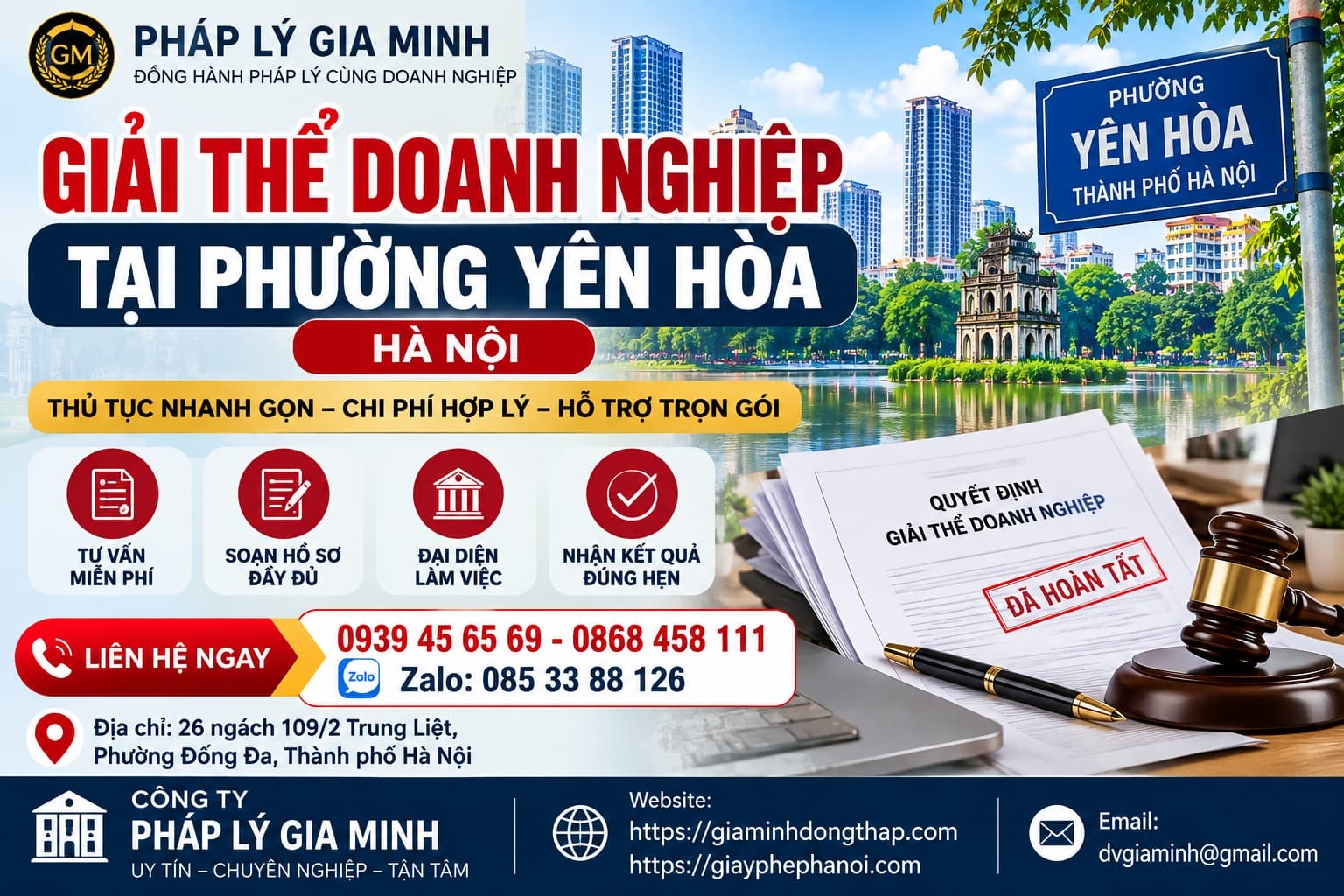 Giải thể doanh nghiệp tại phường Yên Hòa Hà Nội
