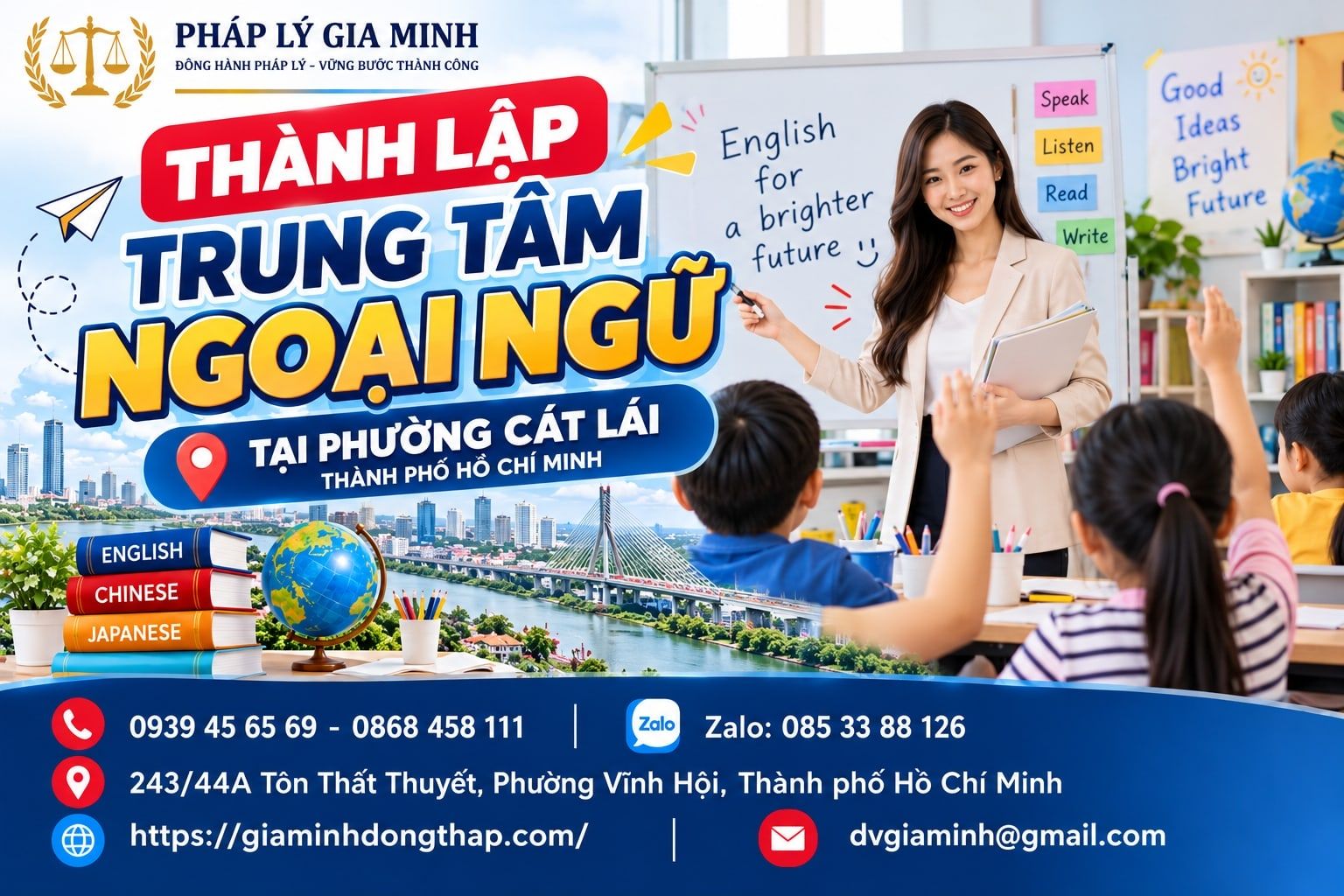 Thành lập trung tâm ngoại ngữ tại phường Cát Lái TPHCM